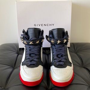 GIVENCHY TYSON ‘STAR’ MENS HIGH TOP SNEAKER    SIZE: US-13 (EU 46)